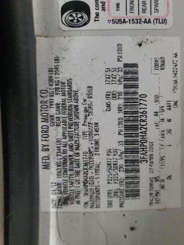 2012 FORD FUSION SE - 3FAHP0HA2CR361770