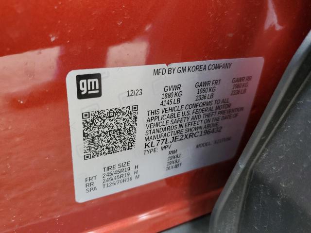 2024 CHEVROLET TRAX 2RS KL77LJE2XRC196432