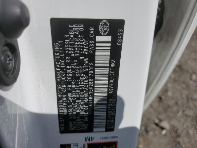 2011 TOYOTA CAMRY BASE - 4T4BF3EK2BR170389