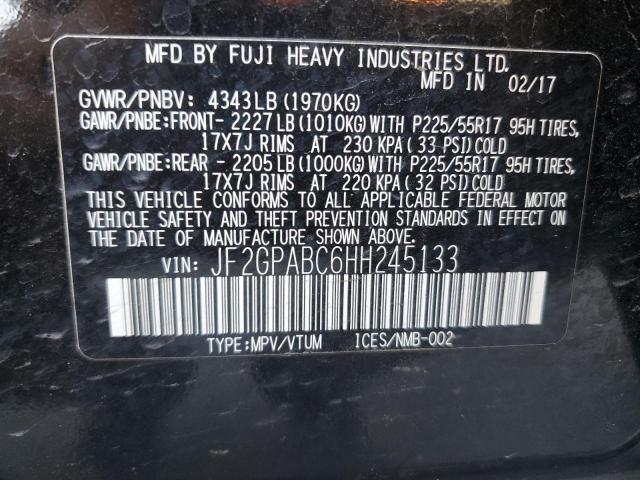 2017 SUBARU CROSSTREK - JF2GPABC6HH245133