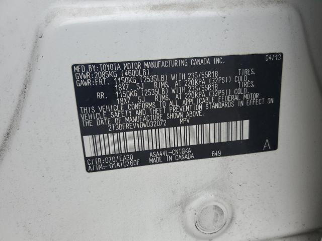 2013 TOYOTA RAV4 LIMIT - 2T3DFREV4DW032072