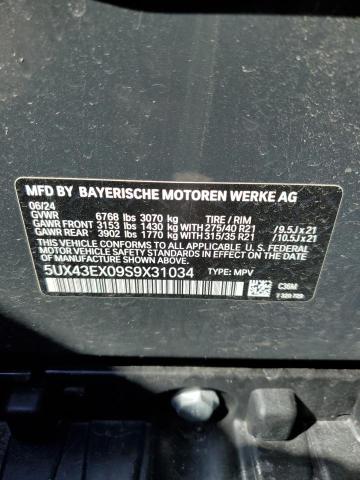 2025 BMW X6 M60I 5UX43EX09S9X31034