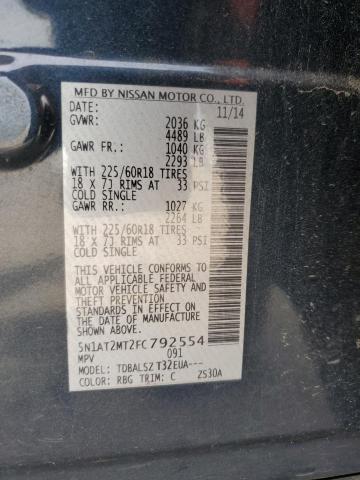 2015 NISSAN ROGUE S - 5N1AT2MT2FC792554