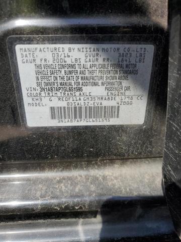 2016 NISSAN SENTRA S - 3N1AB7AP7GL651595