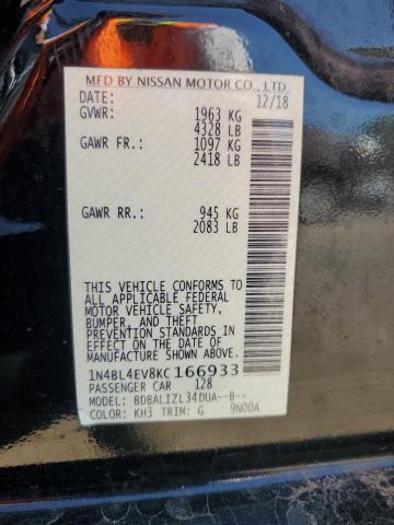 2019 NISSAN ALTIMA SL - 1N4BL4EV8KC166933