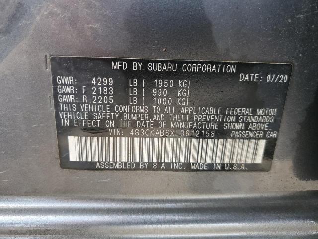 2020 SUBARU IMPREZA 4S3GKAB6XL3612158