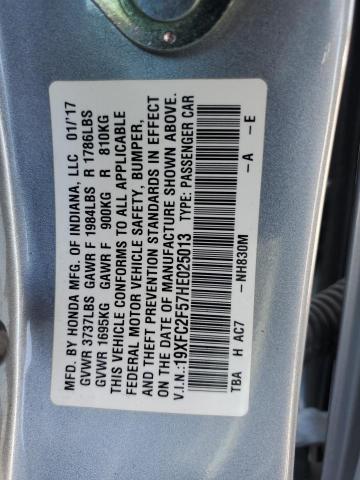 2017 HONDA CIVIC LX - 19XFC2F57HE025013