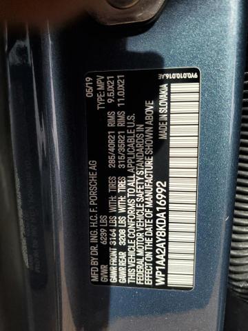 2019 PORSCHE CAYENNE - WP1AA2AY8KDA16992