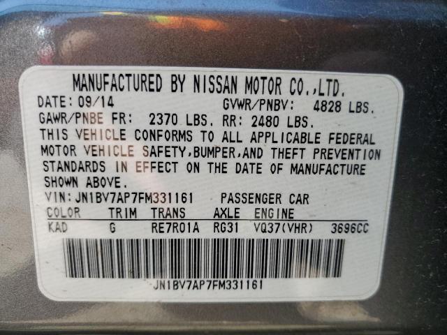 2015 INFINITI Q50 BASE - JN1BV7AP7FM331161