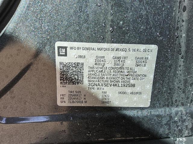 2019 CHEVROLET EQUINOX LS - 3GNAXSEV4KL192598