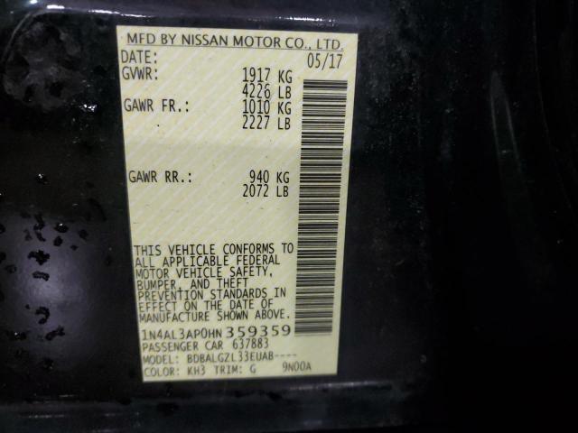 2017 NISSAN ALTIMA 2.5 - 1N4AL3AP0HN359359