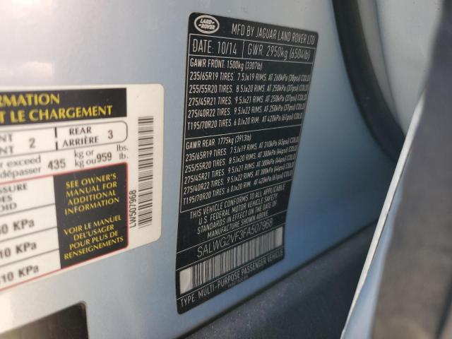 2015 LAND ROVER RANGE ROVE - SALWG2VF3FA507968