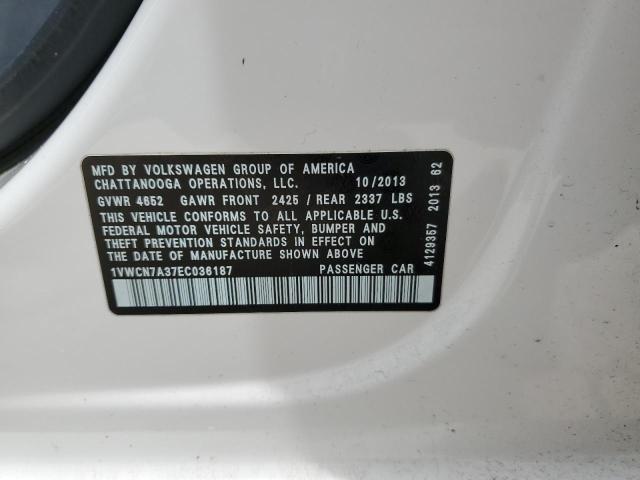 2014 VOLKSWAGEN PASSAT SEL - 1VWCN7A37EC036187