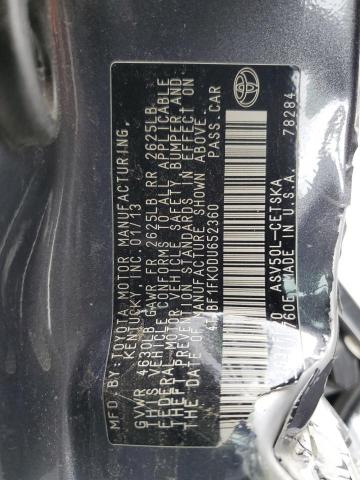 4T1BF1FK0DU652360 2013 TOYOTA CAMRY