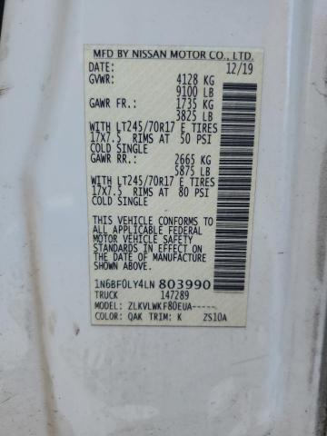 2020 NISSAN NV 1N6BF0LY4LN803990