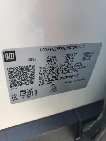 2022 CADILLAC ESCALADE E 1GYS4LKL0NR246372