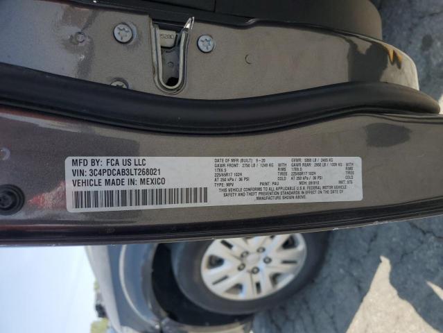2020 DODGE JOURNEY SE - 3C4PDCAB3LT268021