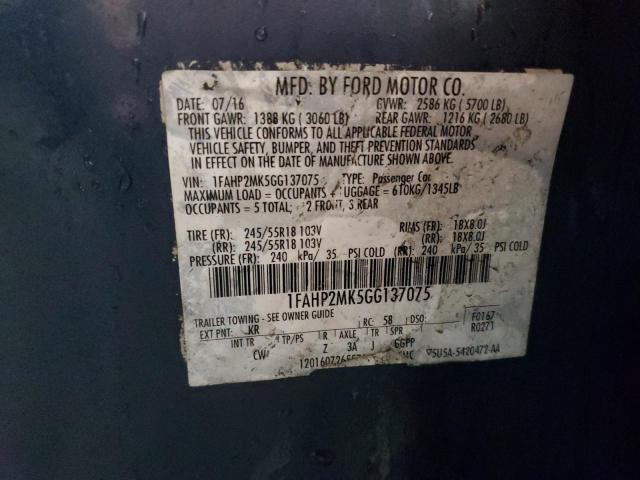 2016 FORD TAURUS POL - 1FAHP2MK5GG137075