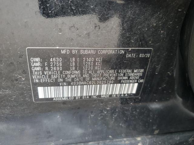 2020 SUBARU LEGACY PRE - 4S3BWAC62L3025790