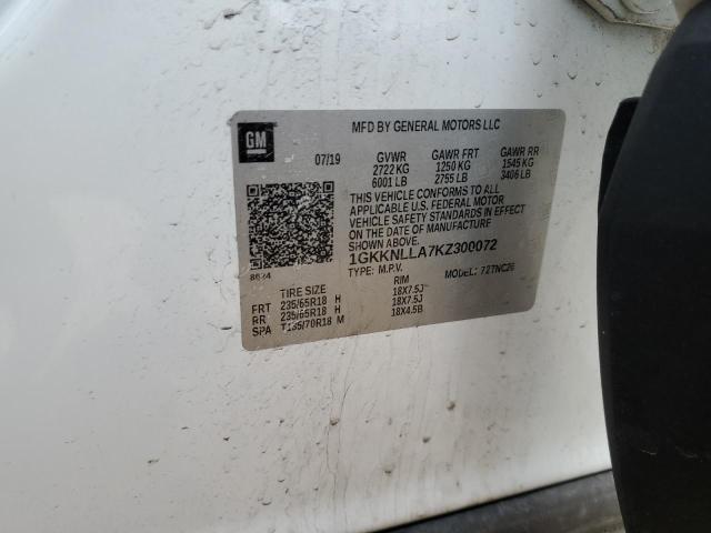 2019 GMC ACADIA SLE 1GKKNLLA7KZ300072