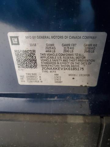 2019 CHEVROLET EQUINOX LT - 2GNAXKEV1K6185175
