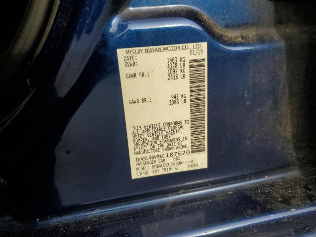 2019 NISSAN ALTIMA S - 1N4BL4BV9KC187620