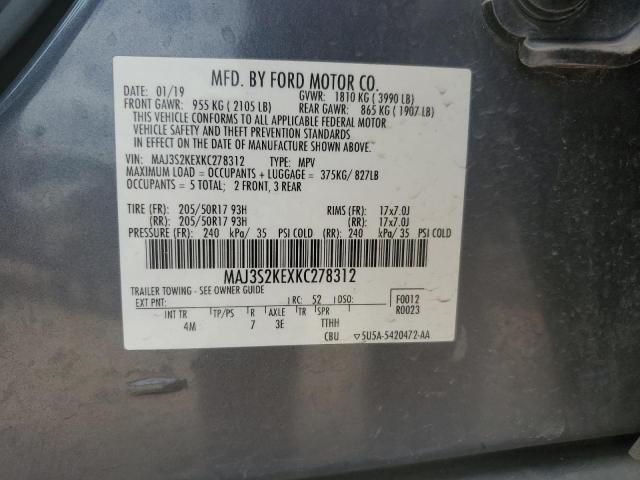 2019 FORD ECOSPORT T - MAJ3S2KEXKC278312