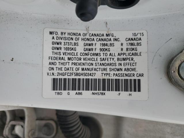 2016 HONDA CIVIC LX - 2HGFC2F58GH503427