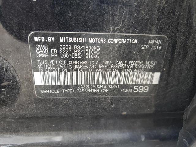 2017 MITSUBISHI LANCER ES - JA32U2FUXHU003851