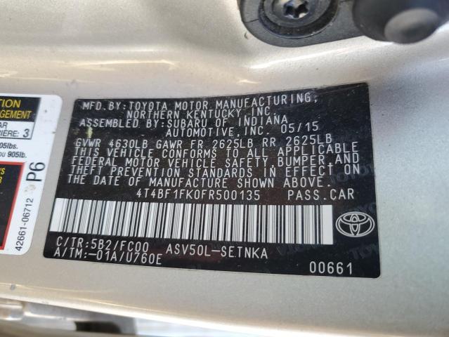 2015 TOYOTA CAMRY LE - 4T4BF1FK0FR500135
