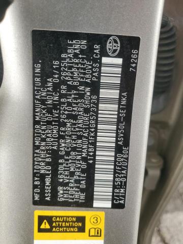 2016 TOYOTA CAMRY LE - 4T4BF1FK4GR573736