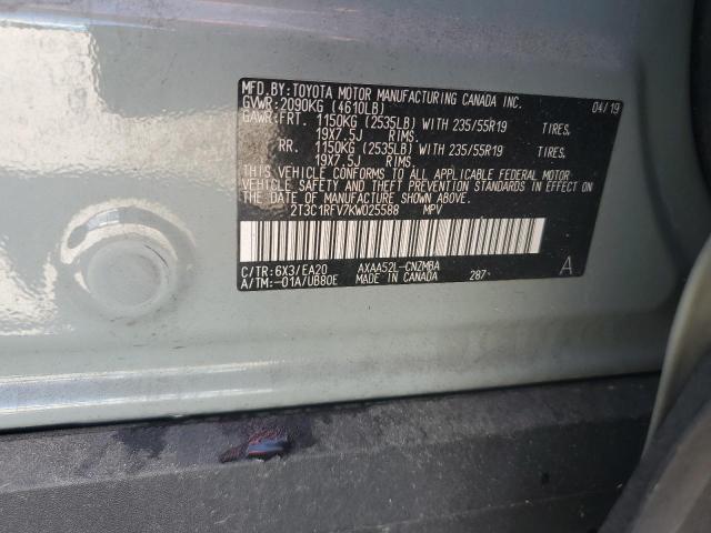 2019 TOYOTA RAV4 XLE P - 2T3C1RFV7KW025588