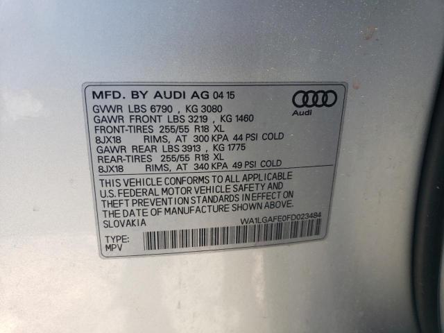 2015 AUDI Q7 PREMIUM - WA1LGAFE0FD023484