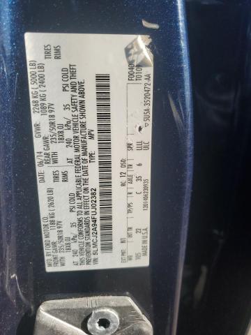 2015 LINCOLN MKC 5LMCJ2A94FUJ02382