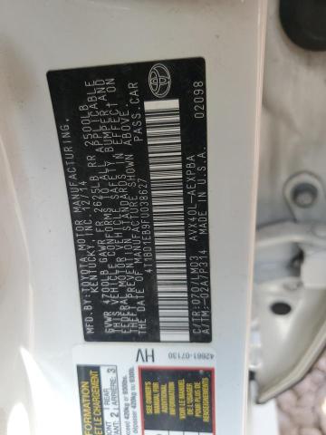2015 TOYOTA AVALON HYB 4T1BD1EB9FU038627