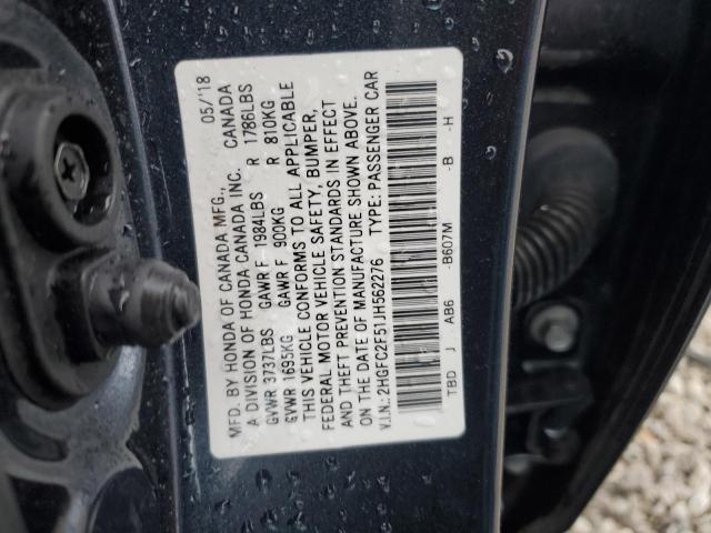 2018 HONDA CIVIC LX - 2HGFC2F51JH562276