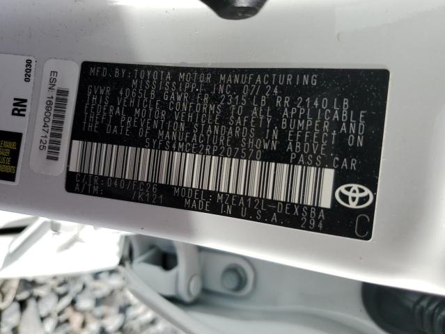 2024 TOYOTA COROLLA SE - 5YFS4MCE2RP207570