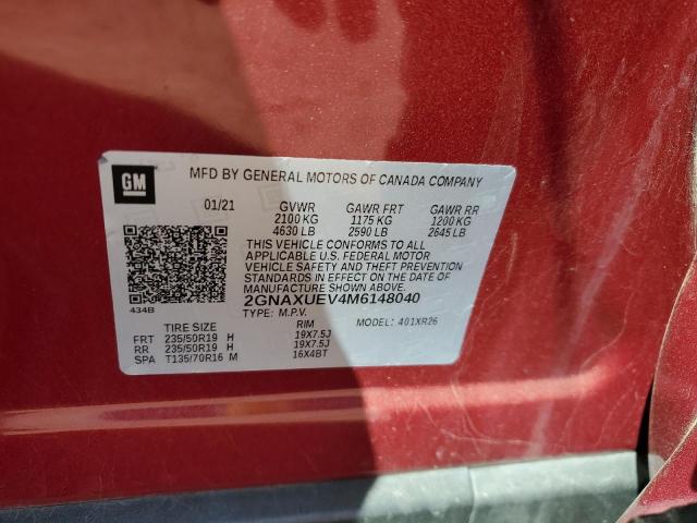2021 CHEVROLET EQUINOX LT - 2GNAXUEV4M6148040