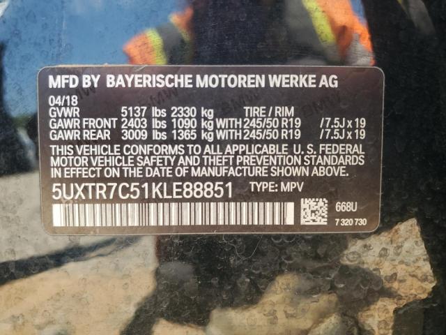 2019 BMW X3 SDRIVE3 - 5UXTR7C51KLE88851