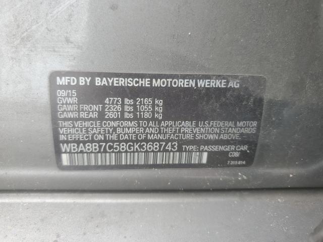 2016 BMW 340 XI WBA8B7C58GK368743