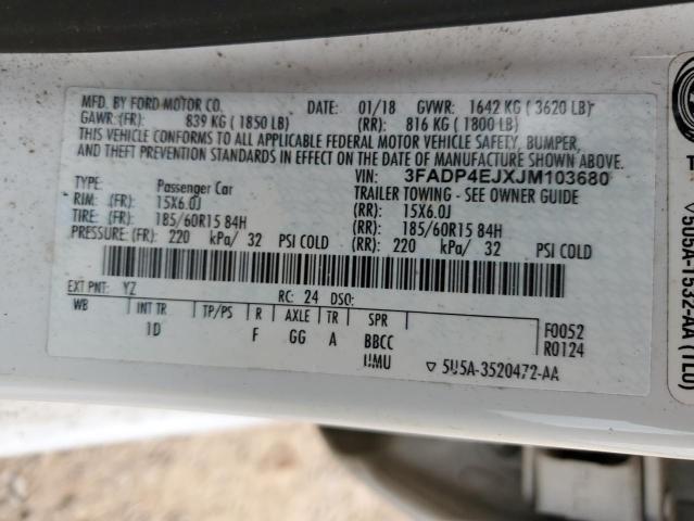 2018 FORD FIESTA SE - 3FADP4EJXJM103680