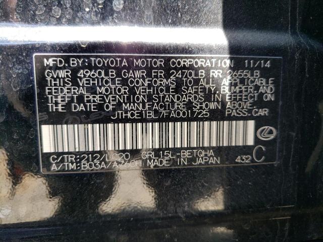 2015 LEXUS GS 350 - JTHCE1BL7FA001725