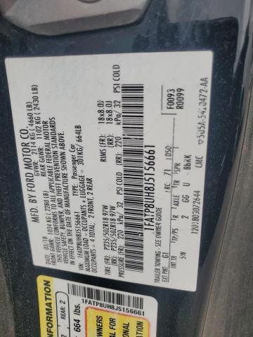 2018 FORD MUSTANG - 1FATP8UH8J5156661