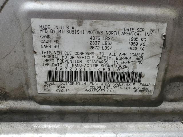 2012 MITSUBISHI GALANT FE - 4A32B2FF4CE010335