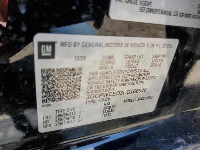 2020 CHEVROLET SILVERADO - 3GCPWCED3LG166040