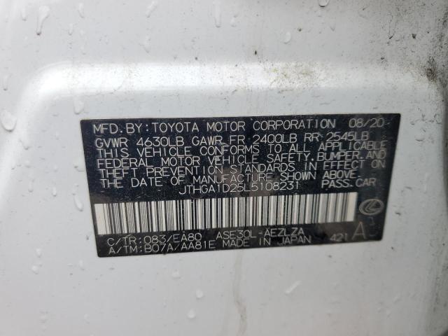 2020 LEXUS IS 300 F S JTHGA1D25L5108231