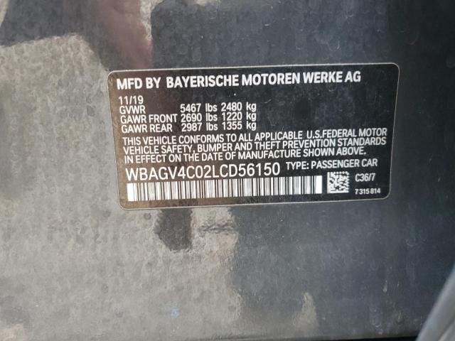 2020 BMW 840XI WBAGV4C02LCD56150