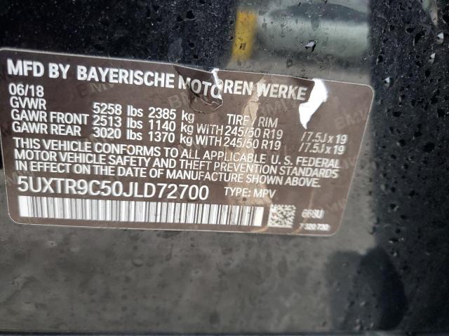 2018 BMW X3 XDRIVE3 - 5UXTR9C50JLD72700