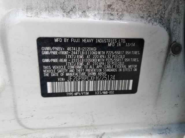 2015 SUBARU XV CROSSTR JF2GPBPCXFH225124