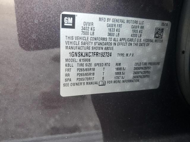 2015 CHEVROLET SUBURBAN K - 1GNSKJKC7FR192724